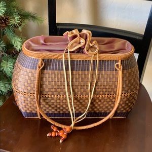 Very unique and light weight wicker/basket purse.
